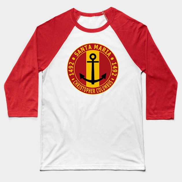 Santa Maria - Christopher Columbus Baseball T-Shirt by Lyvershop